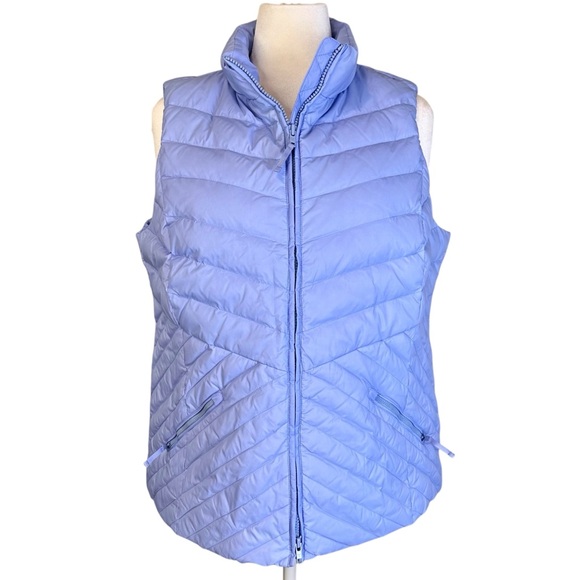 Talbots Jackets & Blazers - NWT Talbots Sky Blue Quilted Down Vest Plus Size 1X
